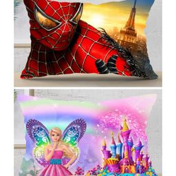 JARS Collections Velvet Baby Pillow For Sleeping Ultra Soft Toddler Pillow With Cartoon Print Pack of 2 - Multicolour-27