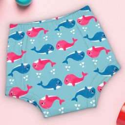 Moms Home 100% Cotton Unisex Baby Padded Underwear -Fish-Size 1 (1-2Y) - Pack of 1-13