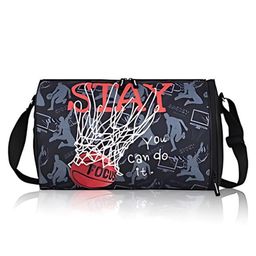 Echo Boomers Basketball Sport Print Black Duffel Bag - Adventure with Athletic Flair-image-70