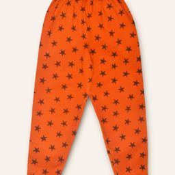 Kiwi Star Printed Cotton Pajama - Orange-image-87