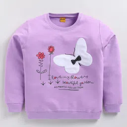 Kidcity Full Sleeves Typography Printed Sweatshirt - Mauve-picture-43
