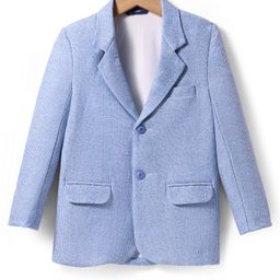 Pine Kids Knit Full Sleeves Solid Color Blazer - Light Blue-image-69
