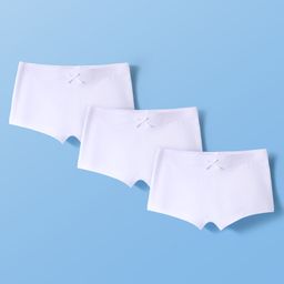 Pine Kids Cotton Elastane Knit Solid Colors Panties Pack of 3 (Color May Vary)-14