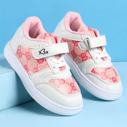 Babyoye Velcro Closure Casual Shoes with Print - Pink-image-42