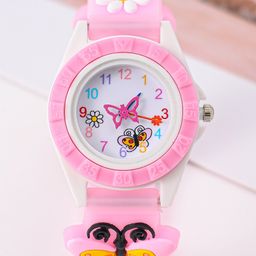 Babyhug Analog Watch with Floral & Butterfly Design - Pink-image-4