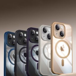 Luxury Kase Transparent iPhone 15 Impact Resistant Back Case with Shockproof Bumper-28