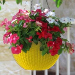 Rattan Hanging Planters Pot with Metal Hanging Chain-14