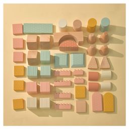 Playbox Wooden Building Blocks Toys Set (1 Years +) Imagination and Creativity | Mini & Large Blocks Set (Large) image 2