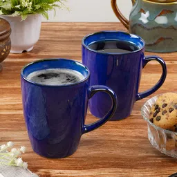 CDI Blue & Black 2 Pieces Ceramic Glossy Mugs 280ml-image-24