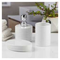 KOOKEE Ceramic Bathroom Accessories Set of 3 with Soap Dispenser (11139) image 3