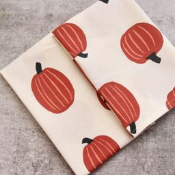 peppy little things 2-Pcs Beige & Red Pumpkin Printed KitchenTowels-3