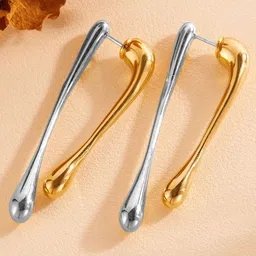 Krelin Rhodium-Plated Classic Shaped Drop Earrings-picture-20