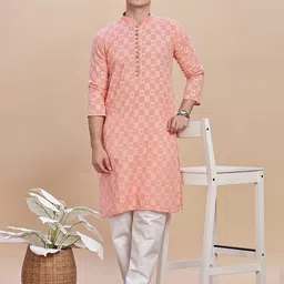 Anouk Men Ethnic Motifs Thread Work Kurta-image-38
