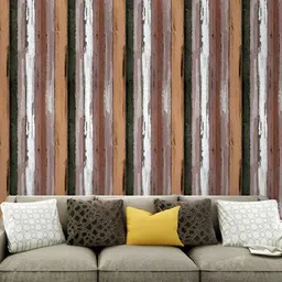 Asian royal Brown & White Printed Self Adhesive Wall Sticker-image-32