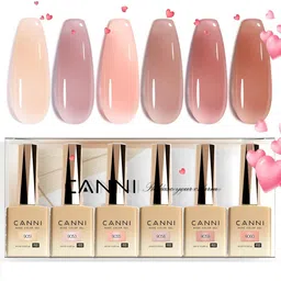 CANNI Set Of 6 UV Soak Off Hema Free Gel Nail Polish 9ml Each-56