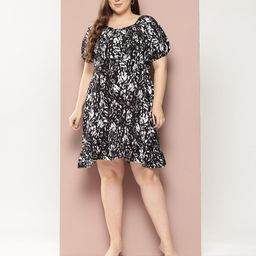 Sztori Plus-Size Printed A-Line Dress-19