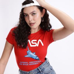 Kook N Keech NASA Typography Printed T-shirt-image-76