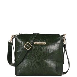Bagsy Malone Green Textured Small Sling Handbag-45