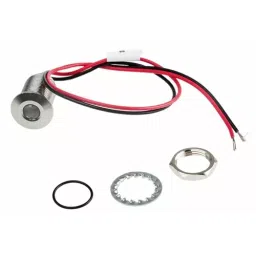 RS PRO Red Panel Mount Indicator 10.8-13.2V DC, Mounting Hole Size 10 mm, Termination Type Lead Wires, IP Rating IP67, Model No 1393365-18