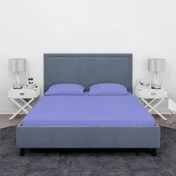 DREAM WEAVERZ Blue 260 TC King Bedsheet with 2 Pillow Covers 2.35 m x 2.55 m-image-47