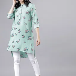 Vishudh Women Green Printed Tunic-image-58