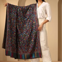 DUSALA INDIA Floral Woven Design Pure Woollen Shawl-picture-50