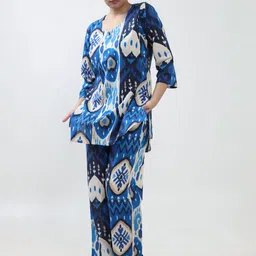 BUTA BUTI Printed Round Neck Top With Trousers Co-Ords-image-7