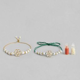 House of Pataudi Kundan Bhaiya Bhabhi Rakhi Gift Set image 2