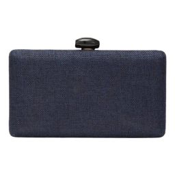 Globus Navy Textured Small Party Box Clutch-16
