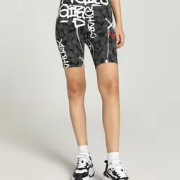 PUMA x X-GIRL Slim Fit Abstract Printed Short Tights-picture-26
