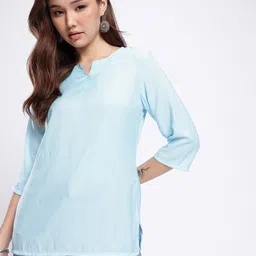 Anouk Rustic Woven Design Striped Straight Kurti-image-92