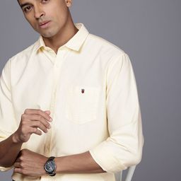 Louis Philippe Jeans Slim Fit Opaque Pure Cotton Casual Shirt-image-32
