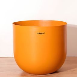 Kyari Orange-Colored & Black Metal Rust Free Planter-image-82