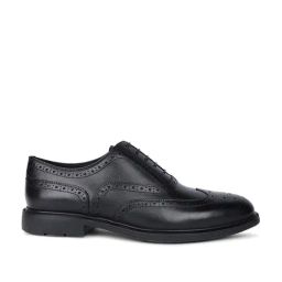 Hush Puppies by Bata Men's Black Brogue Shoes-picture-44