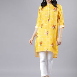 Vishudh Women Yellow Printed Tunic-picture-11