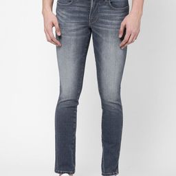 Wrangler Men Grey Skanders Slim Fit Low-Rise Mildly Distressed Heavy Fade Stretchable Jeans-image-73