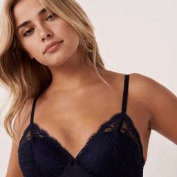 La Vie En Rose Blue Lace Work Bralette Bra-image-30