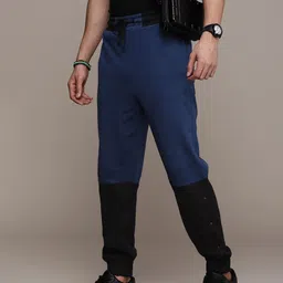 Force IX Men Mid-Rise Colourblocked Pure Cotton Joggers-picture-36