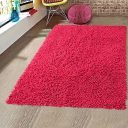 Saral Home Pink Solid Anti-Skid Carpet-image-10