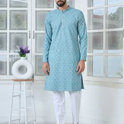 See Designs Men Embroidered Thread Work Kurta-picture-38