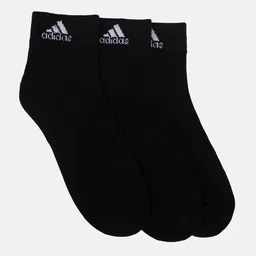 ADIDAS Men Pack of 3 Black Solid Ankle Length Socks-22