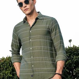 Thomas Scott Striped Spread Collar Long Sleeves Premium Slim Fit Shirt-image-23