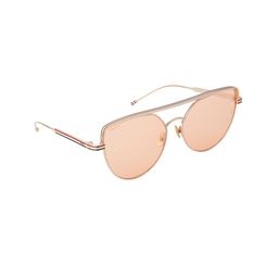 NUMI Unisex Orange Lens & Rose Gold-Toned Aviator Sunglasses with UV Protected Lens-image-63