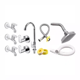 Fastgear Bathroom Faucet Set Stainless Steel Chrome Finish Silver, FG3262-image-31