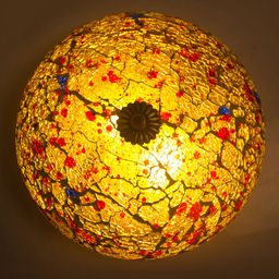 Fos Lighting Gold-Toned Prnted Flush Mount-40