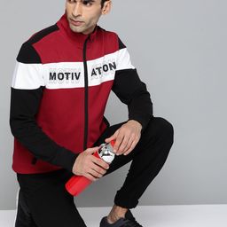 Alcis Men Maroon & White Cotton Printed Sweatshirt-image-93