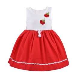Wish Karo Girls Red Colourblocked Fit and Flare Dress-image-51
