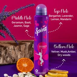 Spinz Set Of 2 Enchante Perfumed Deodorant- 200ml Each image 3