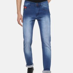 Routeen Men Blue Slim Fit Mid-Rise Clean Look Stretchable Jeans-picture-33