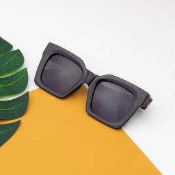 Ted Smith Black Square UV Protection Unisex Sunglasses-45